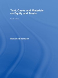 Enlarge image Cover: Text, Cases and Materials on Equity and Trusts - Routledge Cavendish