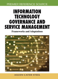 Enlarge image Cover: Information Technology Governance and Service Management - Information Science Reference