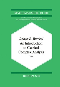 Abbildung von: An Introduction to Classical Complex Analysis - Birkhäuser