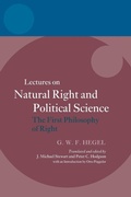 Cover: Hegel: Lectures on Natural Right and Political Science - Oxford University Press