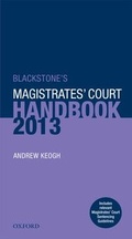 Cover: Blackstone's Magistrates' Court Handbook 2013 - Oxford University Press