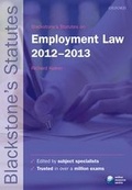 Cover: Blackstone's Statutes on Employment Law 2012-2013 - Oxford University Press