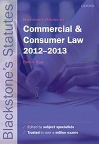 Abbildung von: Blackstone's Statutes on Commercial & Consumer Law 2012-2013 - Oxford University Press
