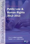 Cover: Blackstone's Statutes on Public Law & Human Rights 2012-2013 - Oxford University Press