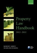 Cover: Property Law Handbook 2012-2013 - Oxford University Press