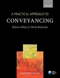 Enlarge image Cover: A Practical Approach to Conveyancing - Oxford University Press