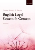 Cover: English Legal System in Context 6e - Oxford University Press