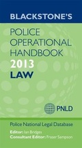 Bild: Blackstone's Police Operational Handbook: Law 2013 - Oxford University Press