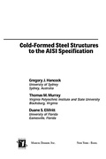 Cover: Cold-Formed Steel Structures to the AISI Specification - CRC Press