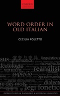 Cover: Word Order in Old Italian - Oxford University Press
