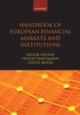 Cover: Handbook of European Financial Markets and Institutions - Oxford University Press