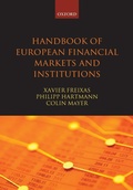 Cover: Handbook of European Financial Markets and Institutions - Oxford University Press