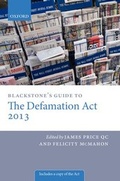 Cover: Blackstone's Guide to the Defamation Act - Oxford University Press