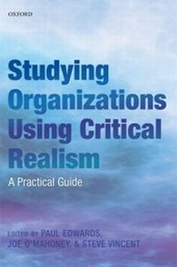 Enlarge image Cover: Studying Organizations Using Critical Realism - Oxford University Press