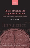 Cover: Phrase Structure and Argument Structure - Oxford University Press
