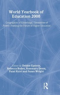 Cover: World Yearbook of Education 2008 - Routledge