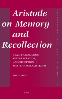 Enlarge image Cover: Aristotle on Memory and Recollection - Brill