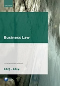 Cover: Business Law 2013-2014 - Oxford University Press
