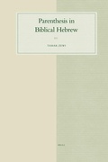 Cover: Parenthesis in Biblical Hebrew - Brill