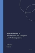 Cover: Austrian Review of International and European Law 2000 - Kluwer Law International