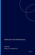 Cover: Method in Unit Delimitation - Brill