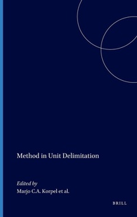 Enlarge image Cover: Method in Unit Delimitation - Brill