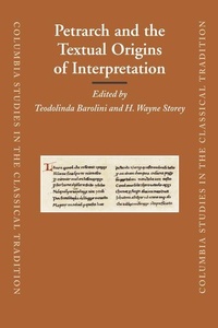 Enlarge image Cover: Petrarch and the Textual Origins of Interpretation - Brill