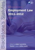 Cover: Blackstone's Statutes on Employment Law 2011-2012 - Oxford University Press
