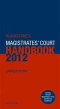 Cover: Blackstone's Magistrates' Court Handbook 2012 - Oxford University Press