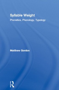 Enlarge image Cover: Syllable Weight - Routledge