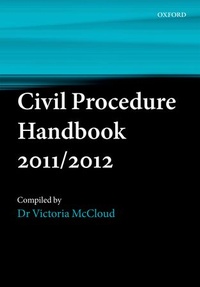 Enlarge image Cover: Civil Procedure Handbook 2011-2012 - Oxford University Press