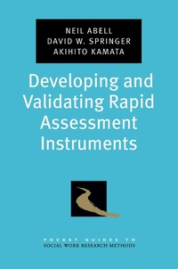 Enlarge image Cover: Developing and Validating Rapid Assessment Instruments - OUP eBook