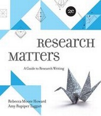 Enlarge image Cover: Research Matters 2e with Connect Composition for Research Matters 2e - McGraw-Hill Humanities/Social Sciences/Languages