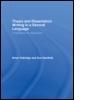 Cover: Thesis and Dissertation Writing in a Second Language - Taylor & Francis
