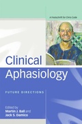 Cover: Clinical Aphasiology - Psychology Press Ltd