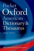 Cover: Pocket Oxford American Dictionary and Thesaurus - Oxford University Press Inc
