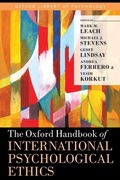 Cover: The Oxford Handbook of International Psychological Ethics - Oxford University Press Inc