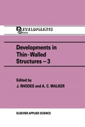 Cover: Developments in Thin-Walled Structures - 3 - CRC Press