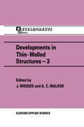 Cover: Developments in Thin-Walled Structures - 3 - Spon Press