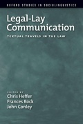Cover: Legal-Lay Communication - Oxford University Press Inc