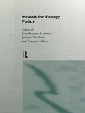 Cover: Models for Energy Policy - Routledge