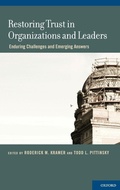 Cover: Restoring Trust in Organizations and Leaders - Oxford University Press Inc