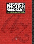 Cover: A Dictionary of English Surnames - Routledge