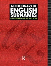 Abbildung von: A Dictionary of English Surnames - Routledge