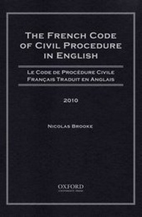 Abbildung von: 2010 French Civil Code - Oxford University Press Inc