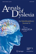 Abbildung von: Annals of Dyslexia - Springer