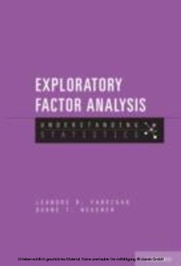 Enlarge image Cover: Exploratory Factor Analysis - OUP eBook