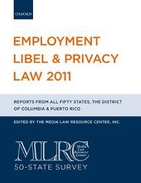 Abbildung von: Employment Libel & Privacy Law 2011 - Oxford University Press Inc