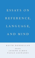 Cover: Essays on Reference, Language, and Mind - Oxford University Press Inc