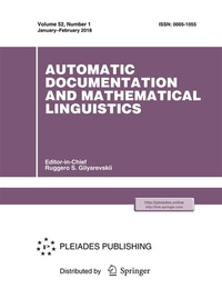 Abbildung von: Automatic Documentation and Mathematical Linguistics - Pleiades Publishing